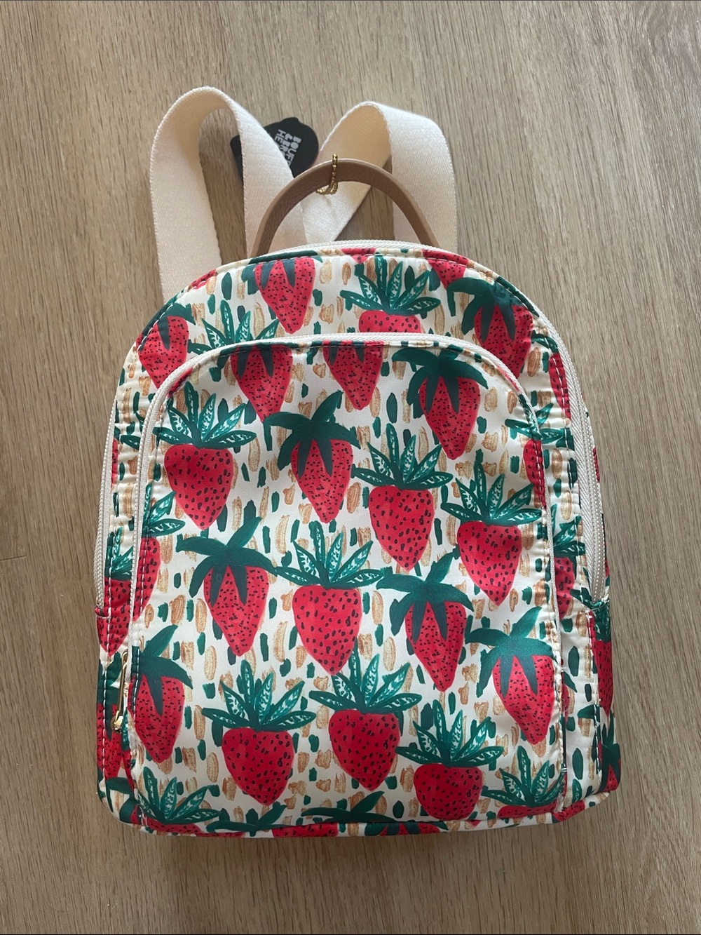 Bouffants and Broken Hearts Strawberry Backpack
